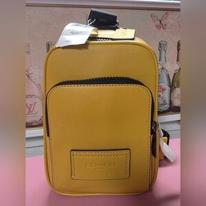 Coach Mustard Yellow Men's Belt Bag